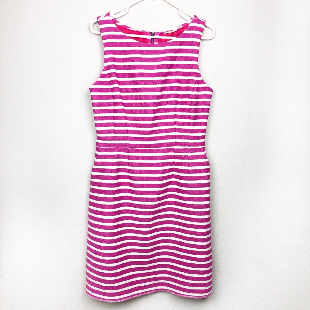 Halogen Striped Cutout Back Sheath Dress